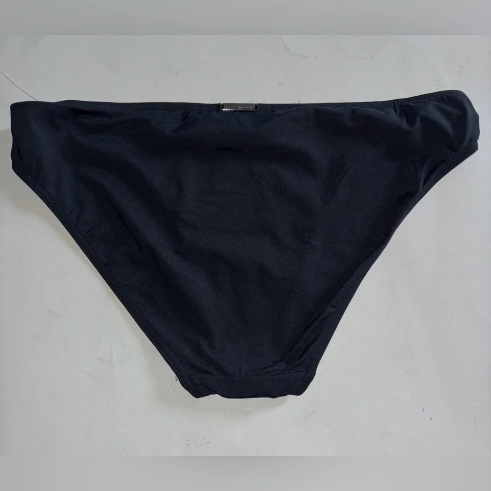 Calvin Klein Hipster Black Bottom Women L Full Coverage NEW Beach Surf Vacation